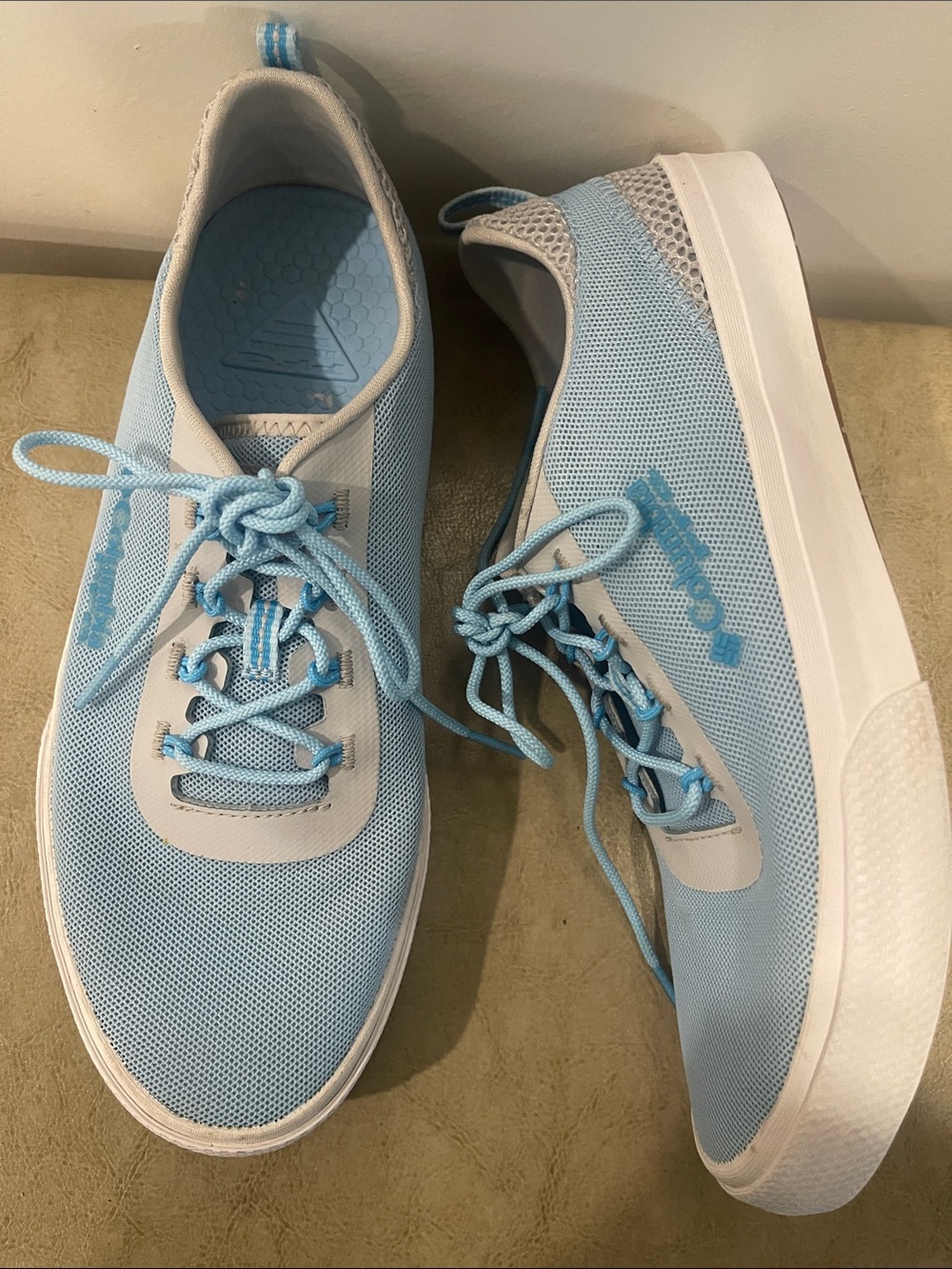 Columbia Light Blue and White Women's Sneakers